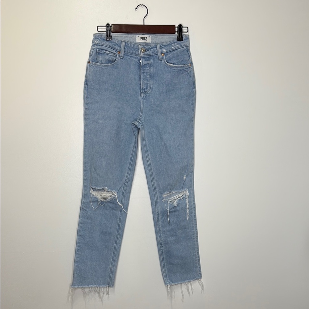 PAIGE Sarah Strait Ankle Light Blue Jeans